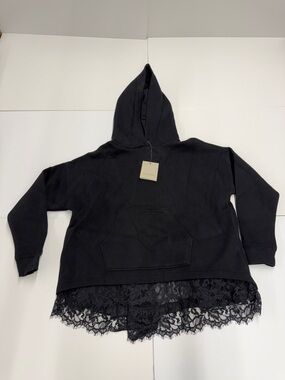 AllSaints Black Hooded Sweatshirt with Tags